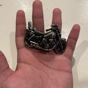 MENS SILVER MOTORCYCLE WATCH